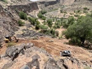 Rim to River trail in Utah construction above view