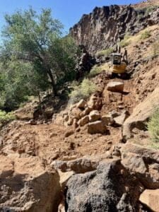 Rim to River trail in Utah rock construction