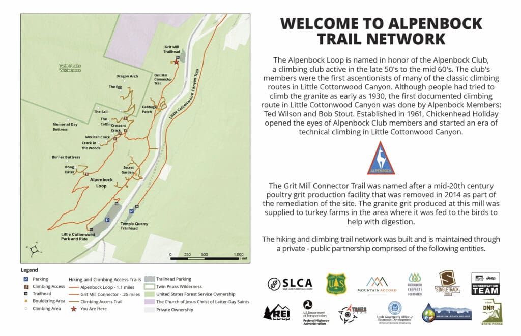 Alpenbock Loop Trail map