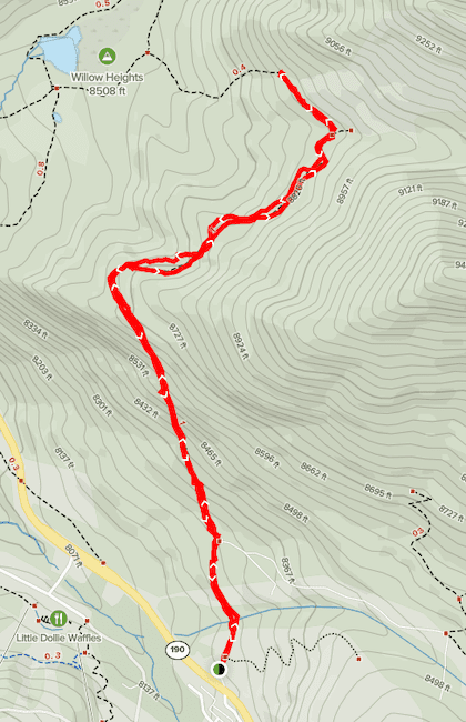 Willow Heights Trail map
