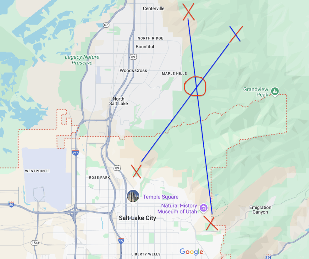 2023 Utah Treasure Hunt point intersection
