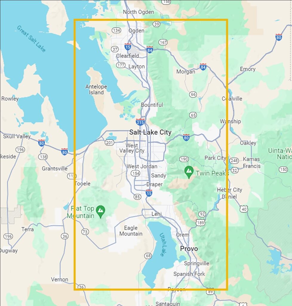 Utah Treasure Hunt 2026 Boundary Map
