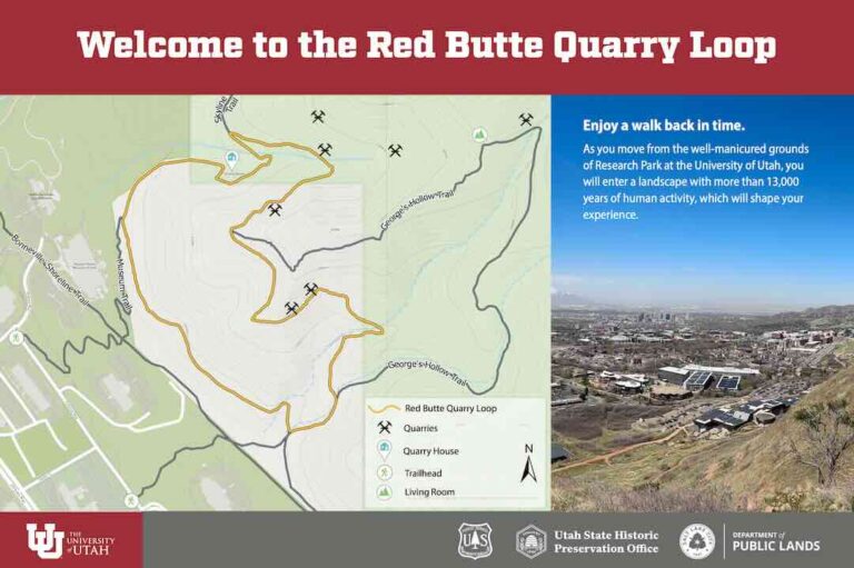 Welcome to the Red Butte Quarry Loop Trail sign